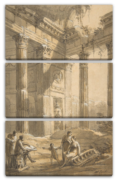 Leinwandbild Antonio Zucchi - Künstler in Ruinen
