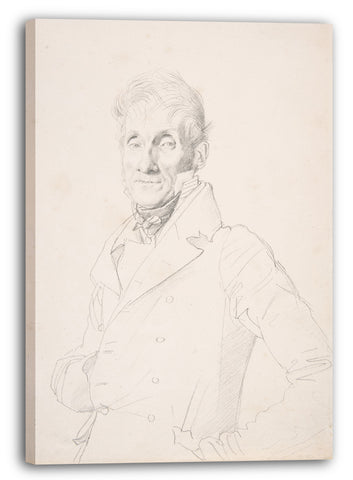Leinwandbild Jean Auguste Dominique Ingres - Portrait eines Mannes