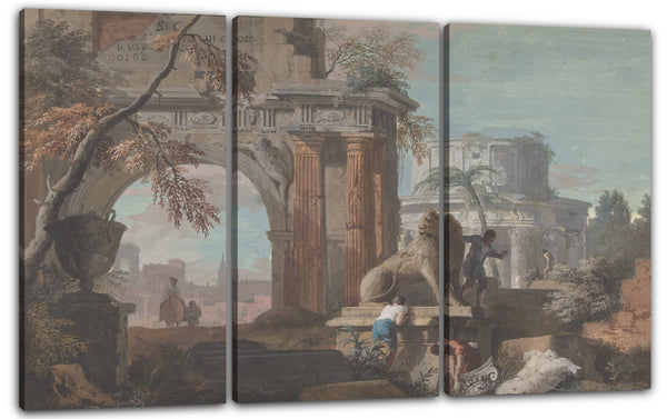 Leinwandbild Marco Ricci - Capriccio mit römischen Ruinen