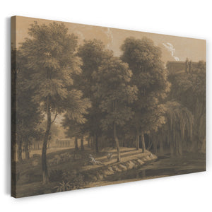 Leinwandbild Jean Victor Bertin - Klassische Landschaft mit einem Hirten