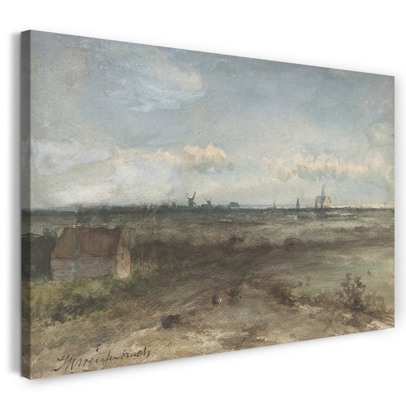 Leinwandbild Jan Hendrik Weissenbruch - Ansicht von Haarlem von den Dünen