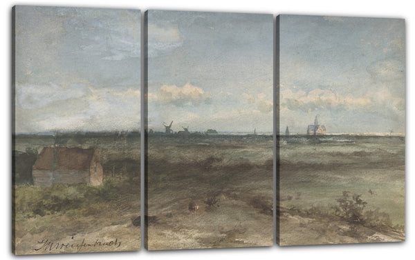 Leinwandbild Jan Hendrik Weissenbruch - Ansicht von Haarlem von den Dünen