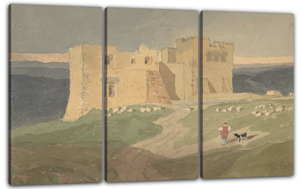 Leinwandbild Kopie nach John Sell Cotman - Schloss in Ruinen