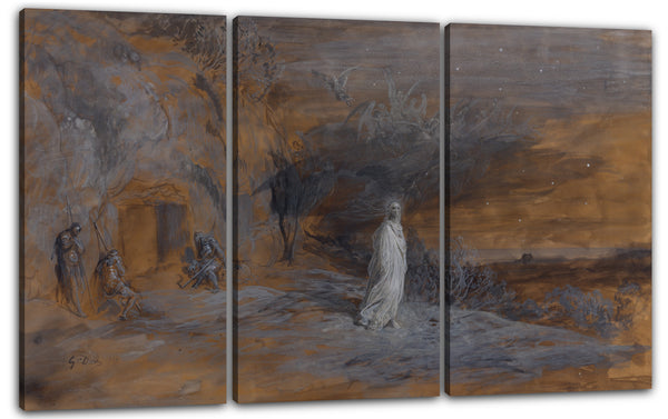 Leinwandbild Gustave Doré - Der Christ, der aus dem Grab steigt