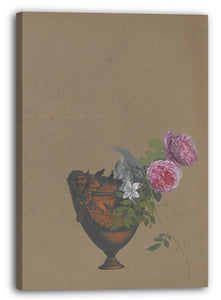 Leinwandbild Anonym, Französisch, 19. Jahrhundert - Vase mit Blumen