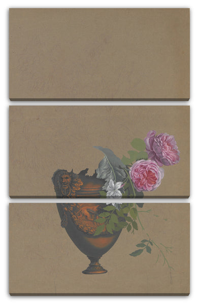 Leinwandbild Anonym, Französisch, 19. Jahrhundert - Vase mit Blumen