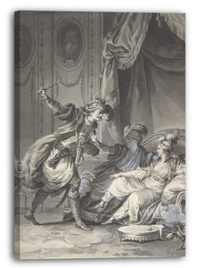 Leinwandbild Jean Michel Moreau der Jüngere - Comme ils en étaient là, arrive l'oncle