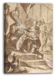 Leinwandbild Kreis von Luca Giordano - Die Belohnung des Malers