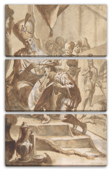Leinwandbild Kreis von Luca Giordano - Die Belohnung des Malers