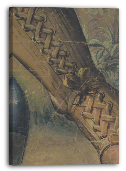 Leinwandbild Schule von Raphael - Fragment einer Tapisserie-Karikatur: Fuß in einem Buskin, in einer Drapierung und in einer Anlage