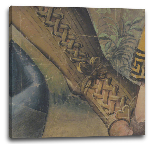 Leinwandbild Schule von Raphael - Fragment einer Tapisserie-Karikatur: Fuß in einem Buskin, in einer Drapierung und in einer Anlage