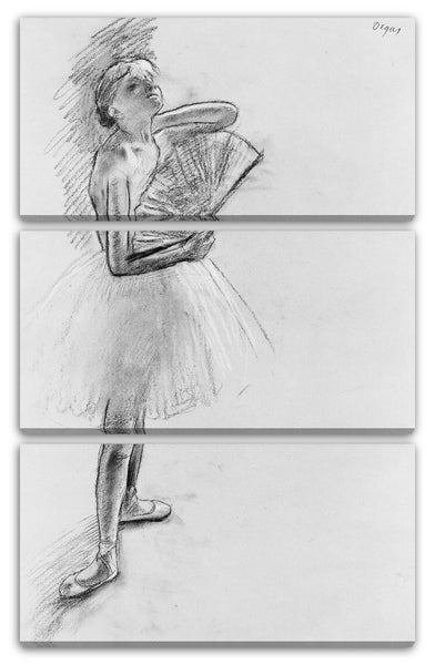 Leinwandbild Edgar Degas - Tänzer mit einem Fächer