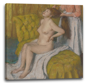 Leinwandbild Edgar Degas - Frau, die sich ihre Haare kämmen lässt