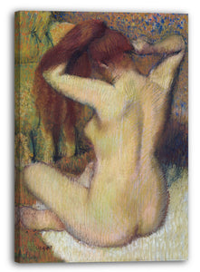 Leinwandbild Edgar Degas - Frau, die ihr Haar kämmt