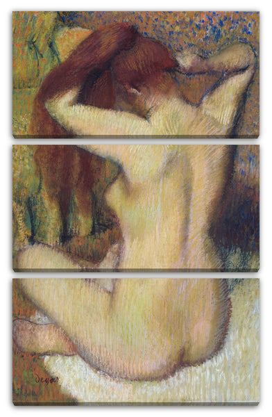 Leinwandbild Edgar Degas - Frau, die ihr Haar kämmt