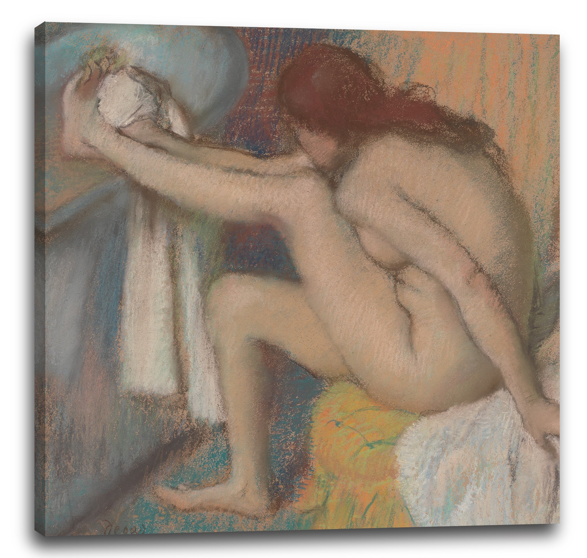 Leinwandbild Edgar Degas - Frau, die ihren Fuß trocknet