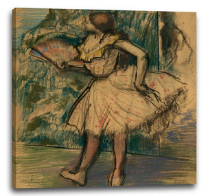 Leinwandbild Edgar Degas - Tänzer mit einem Fächer