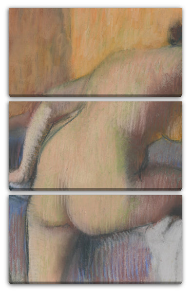 Leinwandbild Edgar Degas - Badender, der in eine Wanne tritt