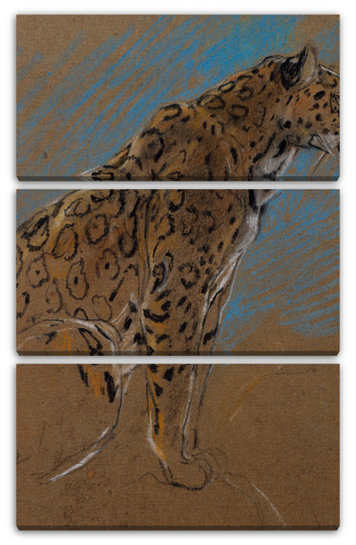 Leinwandbild John Macallan Schwan - Studie eines Jaguars