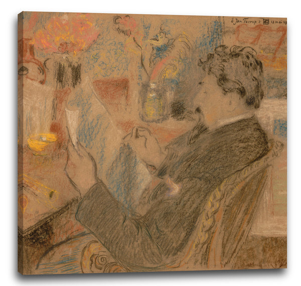 Leinwandbild Georges Lemmen - Porträt von Jan Toorop