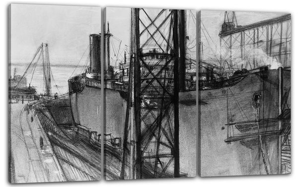 Leinwandbild Albert Sterner - Tanker im Trockendock