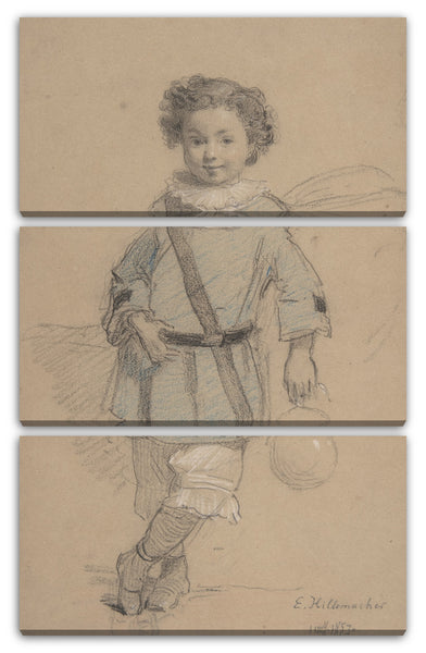 Leinwandbild Eugène-Ernest Hillemacher - Skizze eines Jungen