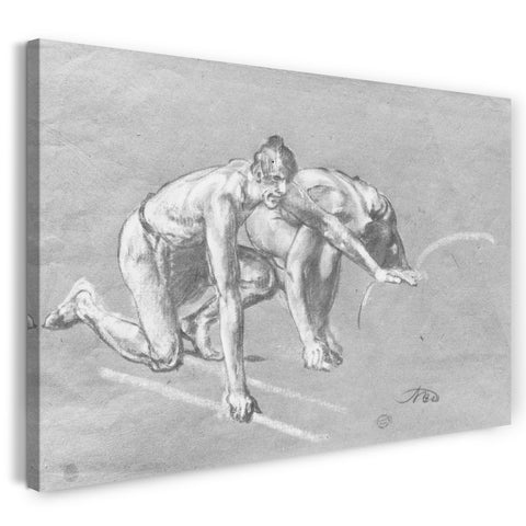 Leinwandbild Arthur B. Davies - Zwei Männer hocken