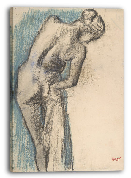Leinwandbild Edgar Degas - Badende, die sich trocknet
