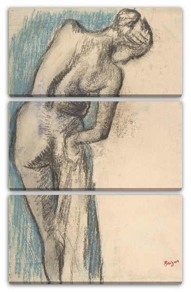 Leinwandbild Edgar Degas - Badende, die sich trocknet