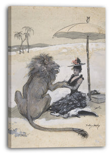 Leinwandbild Dudley Hardy - Der verliebte Löwe