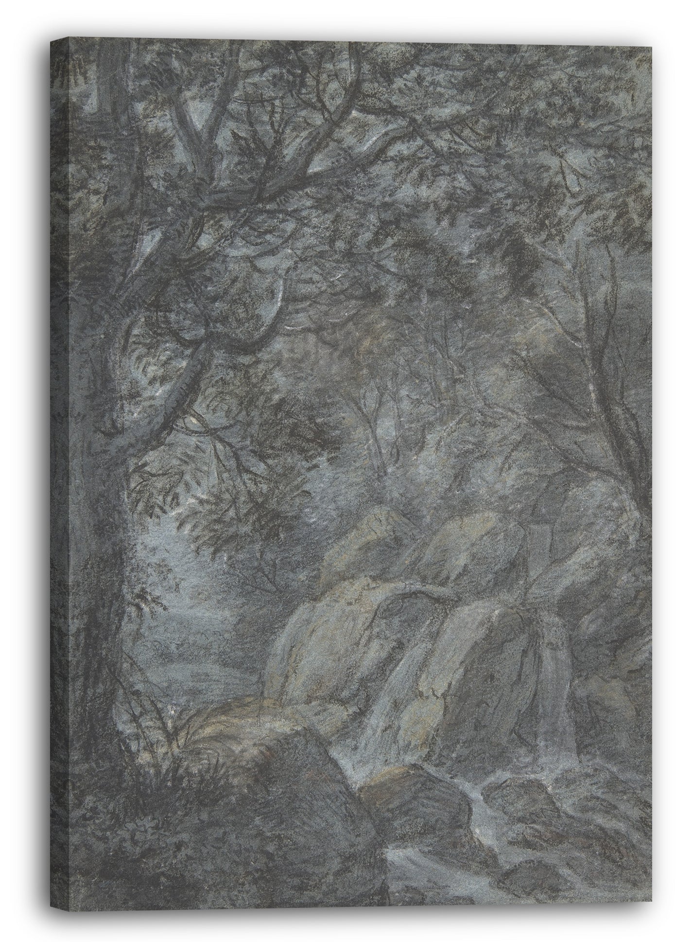 Leinwandbild Anthonie Waterloo - Flusslandschaft mit Gebirgsbach
