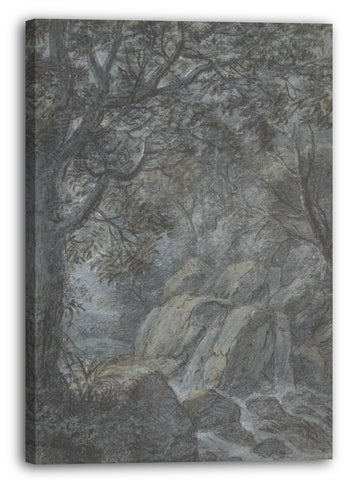 Leinwandbild Anthonie Waterloo - Flusslandschaft mit Gebirgsbach