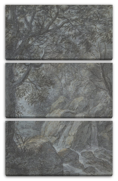 Leinwandbild Anthonie Waterloo - Flusslandschaft mit Gebirgsbach