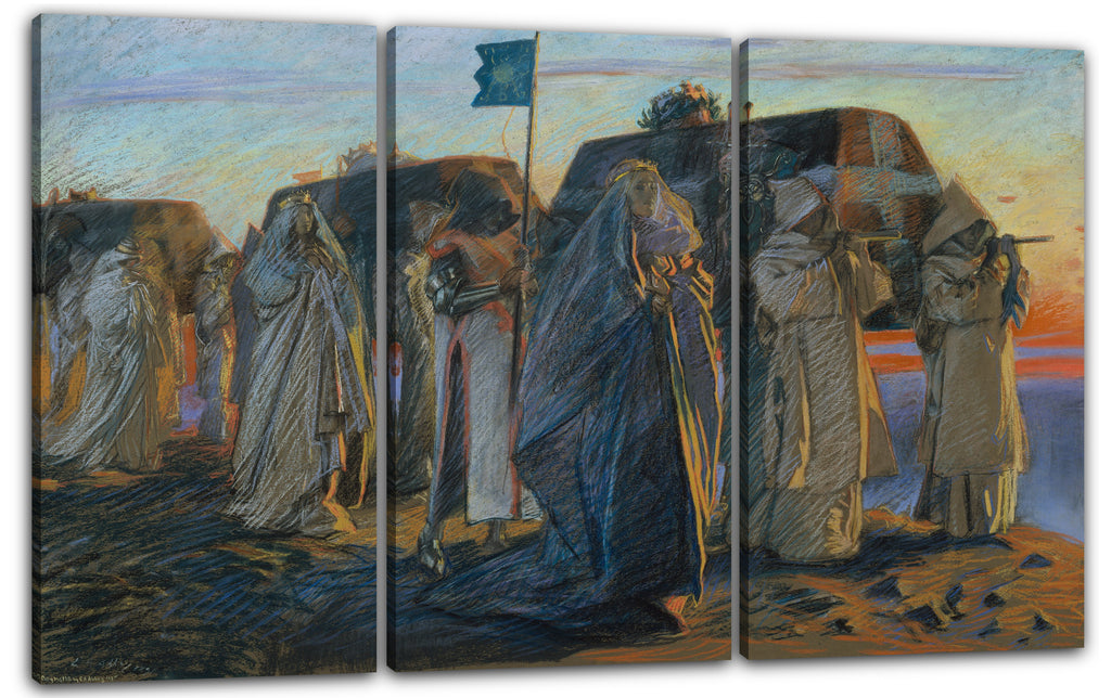 Leinwandbild Edwin Austin Abtei - Trauergesang der drei Königinnen