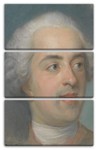 Leinwandbild Maurice Quentin de La Tour - Vorbereitung für ein Porträt von Louis XV (1710-1774)