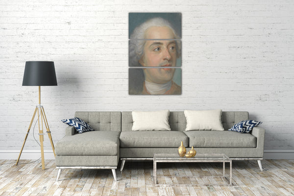 Leinwandbild Maurice Quentin de La Tour - Vorbereitung für ein Porträt von Louis XV (1710-1774)