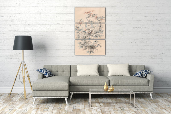 Leinwandbild Jean Pillement - Chinoiserie-Fantasy mit Schlittschuhläufern und eine exotische Figur in einem Eisboot