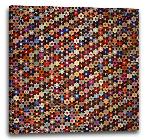 Leinwandbild Anne Aufnahme - Steppdecke, Hexagon oder Mosaikmuster