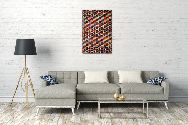 Leinwandbild Anne Aufnahme - Steppdecke, Hexagon oder Mosaikmuster