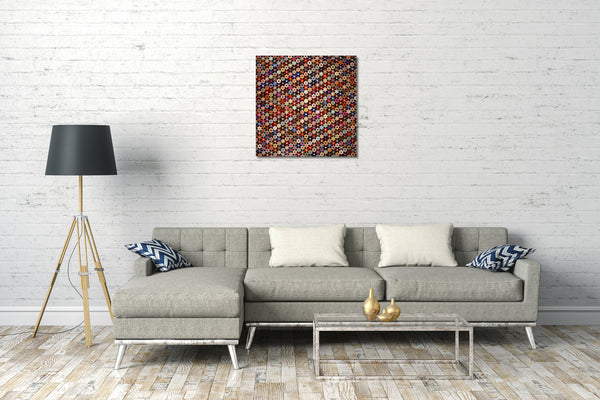 Leinwandbild Anne Aufnahme - Steppdecke, Hexagon oder Mosaikmuster