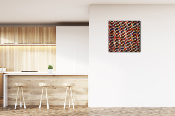 Leinwandbild Anne Aufnahme - Steppdecke, Hexagon oder Mosaikmuster
