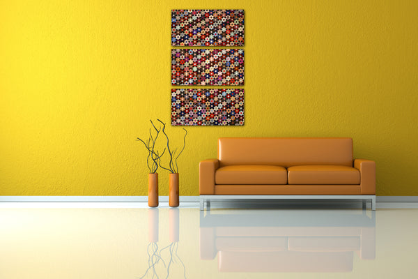 Leinwandbild Anne Aufnahme - Steppdecke, Hexagon oder Mosaikmuster