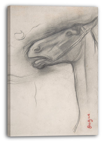 Leinwandbild Edgar Degas - Kopf eines Pferdes
