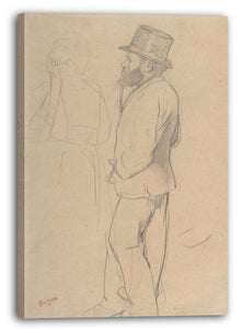 Leinwandbild Edgar Degas - Edouard Manet bei den Rennen