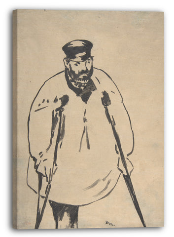 Leinwandbild Edouard Manet - Ein Mann auf Krücken