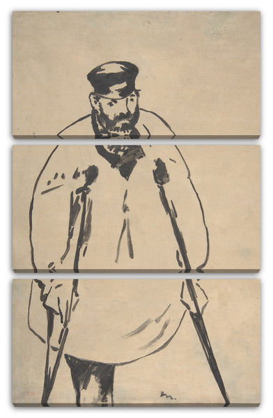 Leinwandbild Edouard Manet - Ein Mann auf Krücken