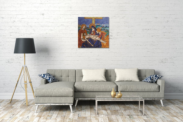 Leinwandbild Meister des Triptychons von Ludwig XII - Triptychonplatte mit Pietá