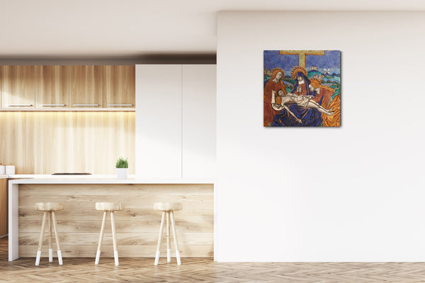Leinwandbild Meister des Triptychons von Ludwig XII - Triptychonplatte mit Pietá