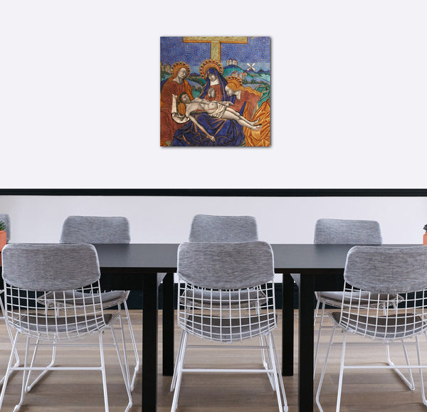 Leinwandbild Meister des Triptychons von Ludwig XII - Triptychonplatte mit Pietá