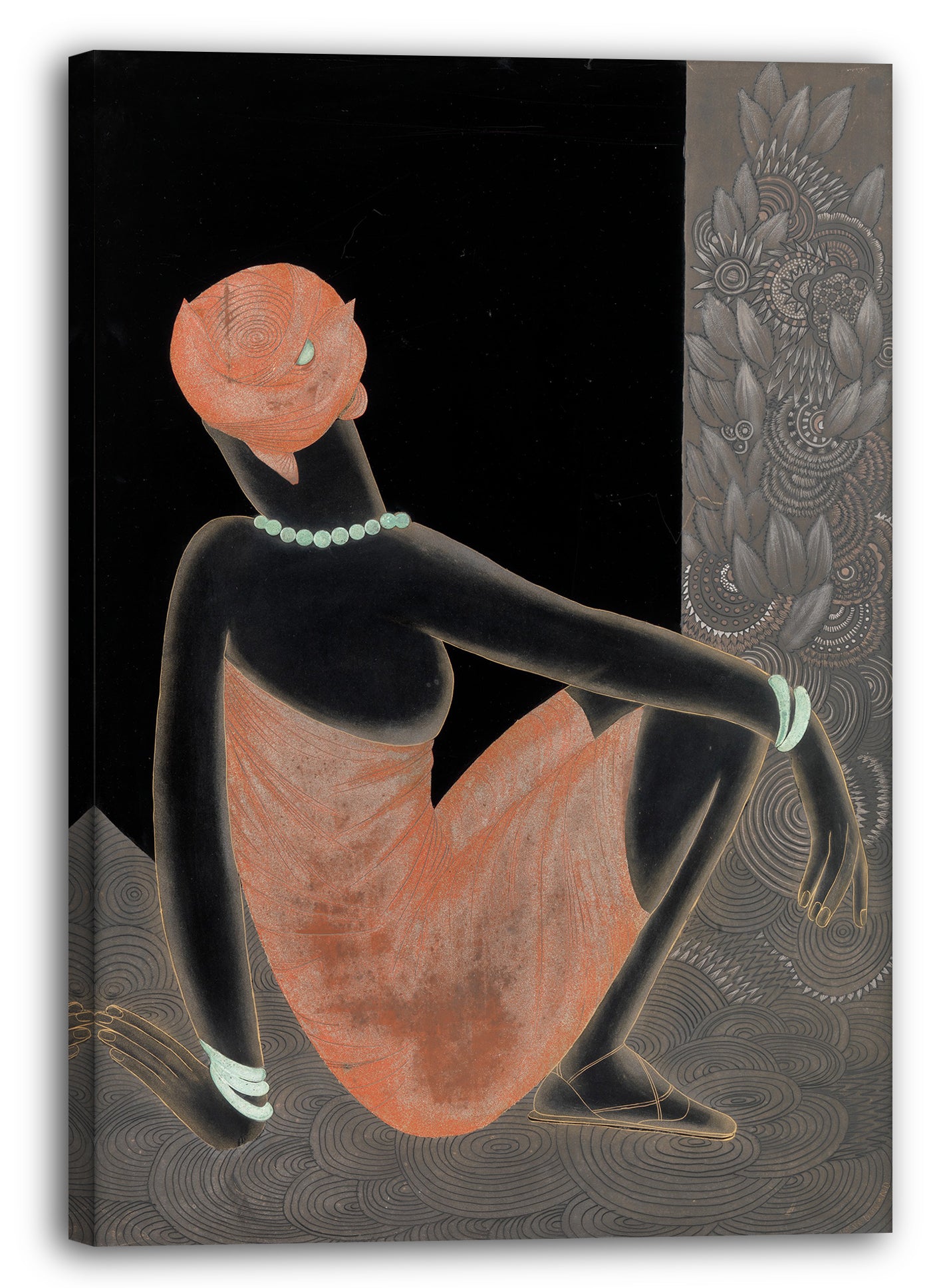 Leinwandbild Jean Dunand - Afrikanische Frau